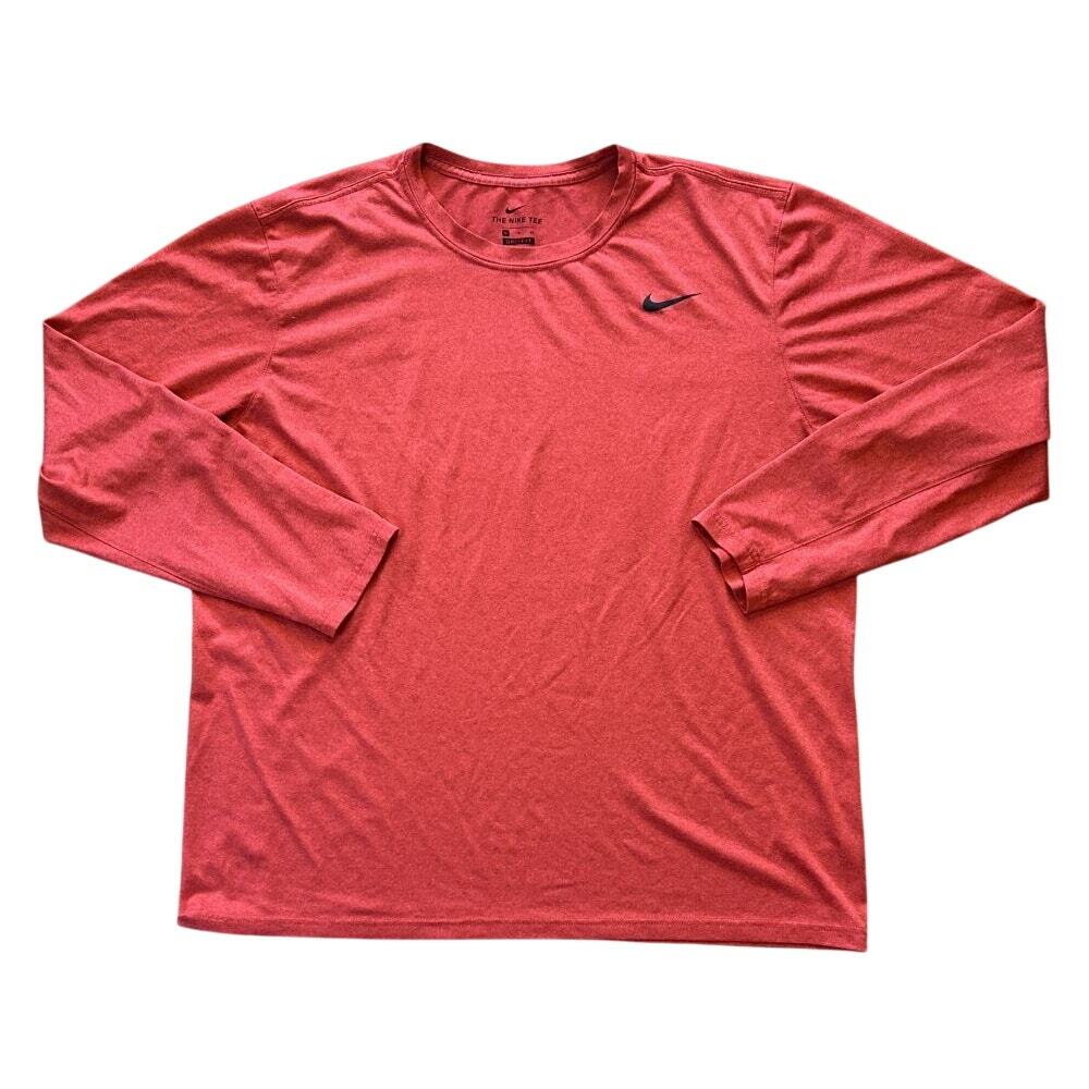 Nike Legend 2,0 Dri-FIT Long-Sleeve Red Athletic Training Shirt Men's XL